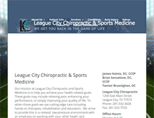 Tablet Screenshot of leaguecitychiro.com